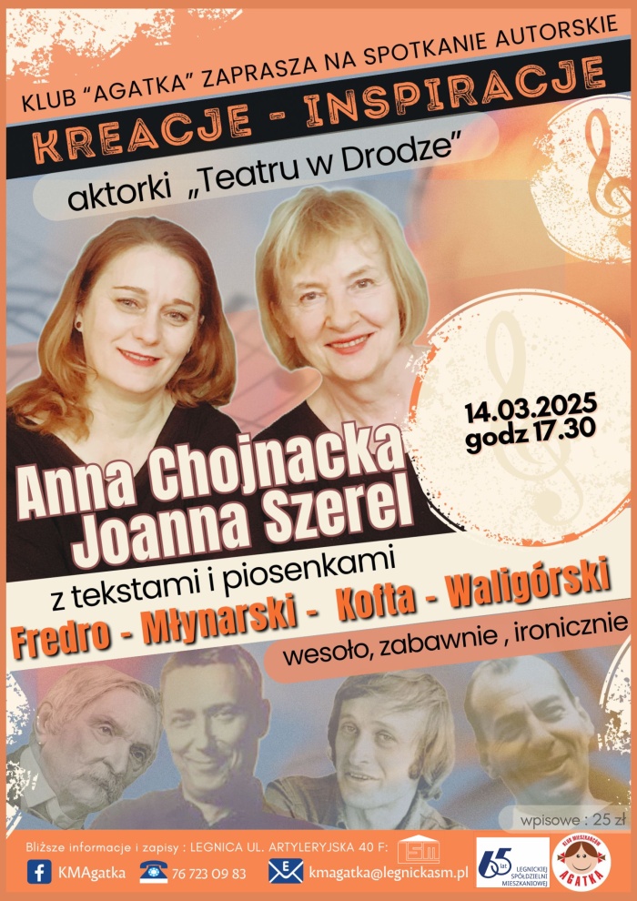 Koncert Anna Chojnacka i Joanna Szerel - wiecz&oacute;r z piosenką i tekstem.