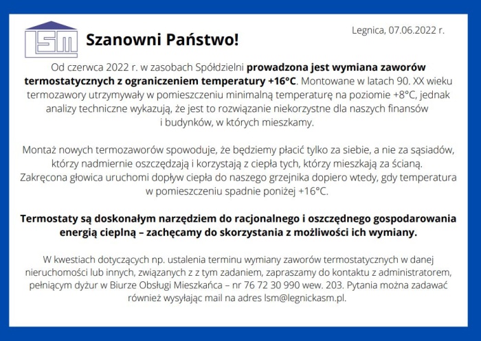 Wymiana zawor&oacute;w termostatycznych
