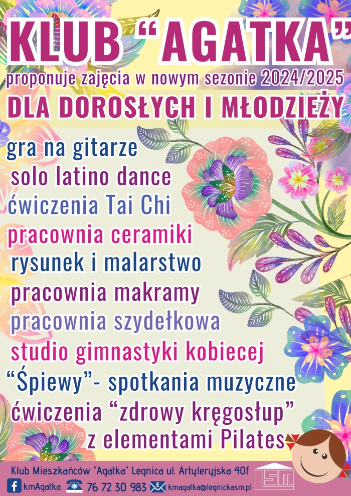 Zajęcia dla dorosłych i młodzieży w KM Agatka
