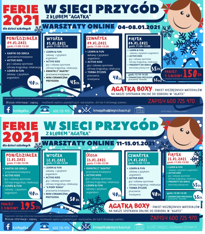 Zapraszamy na ferie z "Agatką"- ostatnie wolne miejsca