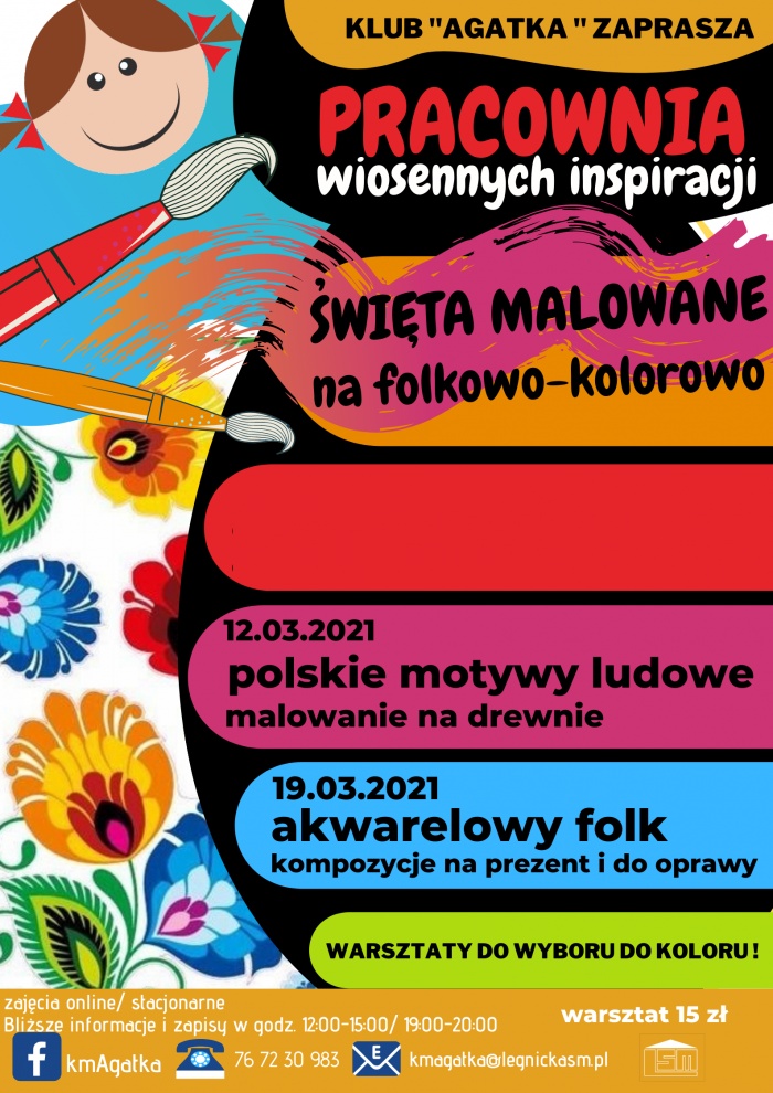 Na folkowo kolorowo- zapraszamy na warsztaty do Klubu "Agatka"