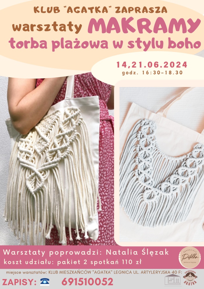 Warsztaty makramy - torba plażowa w stylu boho