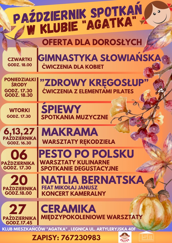 Październik spotkań w Klubie Agatka