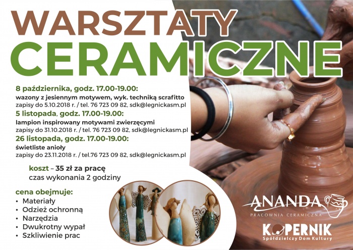 Zapraszamy na warsztaty ceramiczne w SDK Kopernik