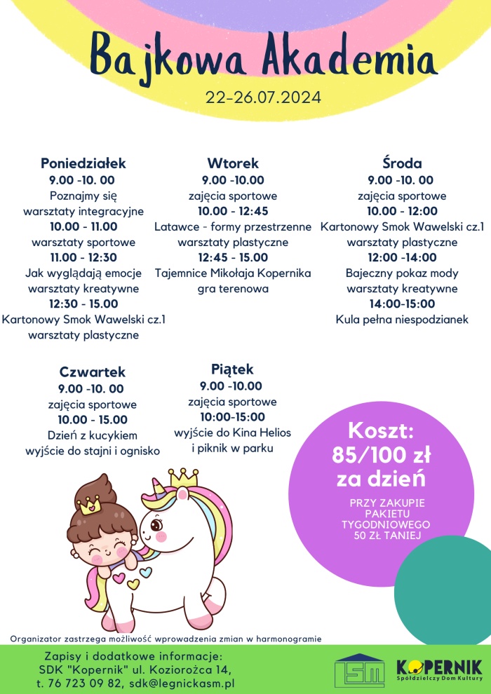 Bajkowa akademia 22-26.07.