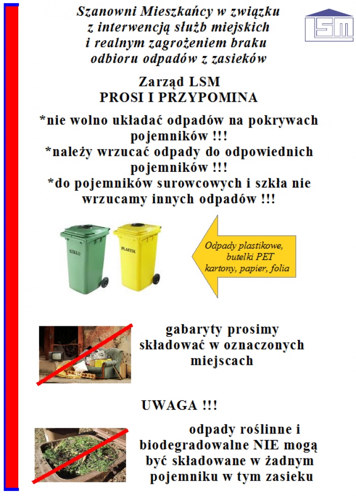 Informacja na temat segregowania odpad&oacute;w