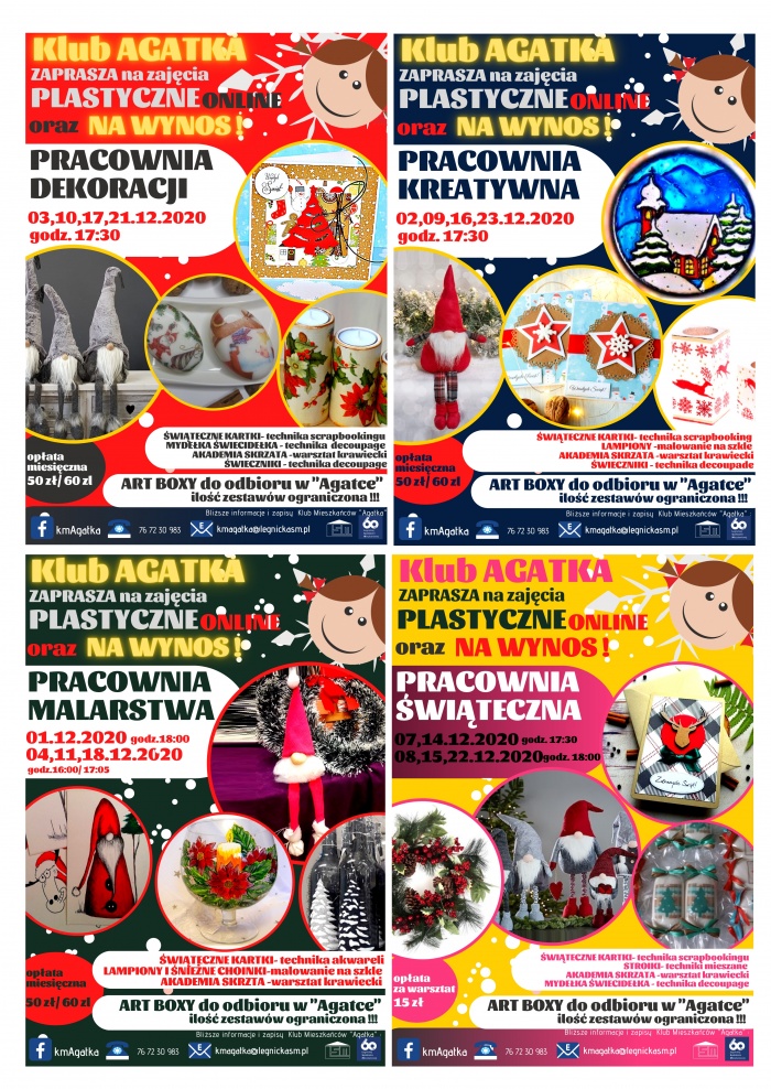 Świąteczne warsztaty online  z "Agatką"