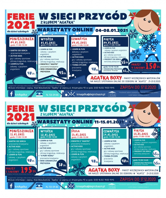 FERIE 2021 Z KLUBEM "AGATKA"