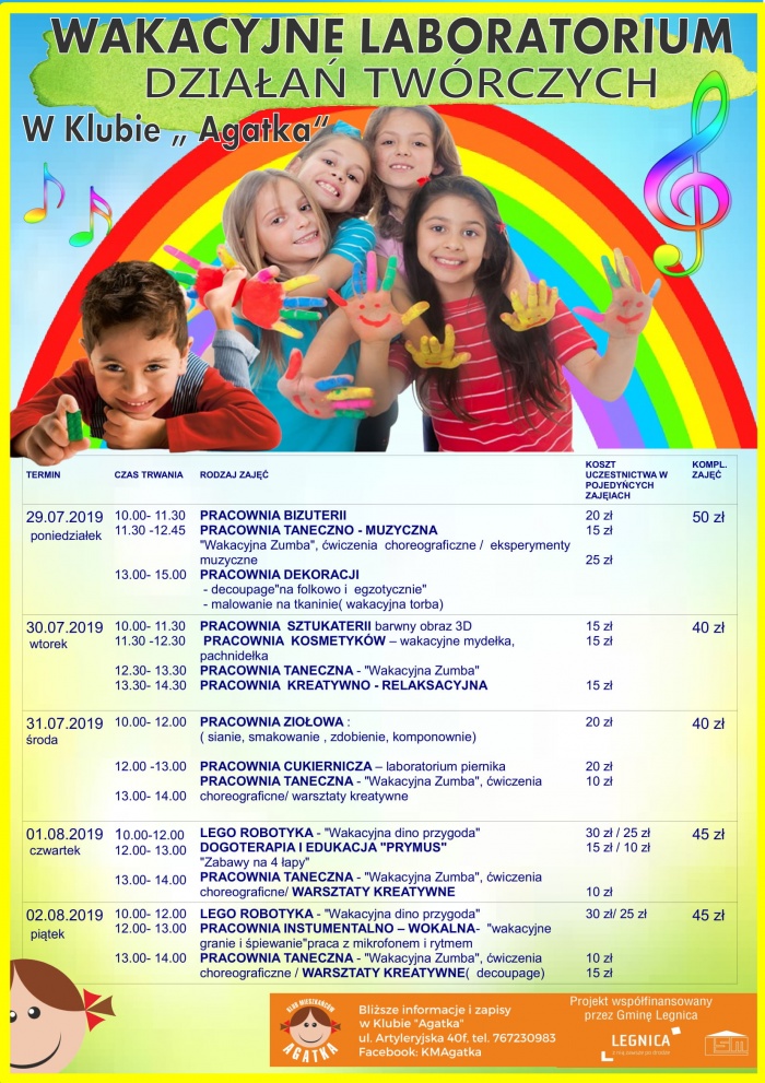 WAKACYJNE WARSZTATY W KLUBIE "AGATKA"