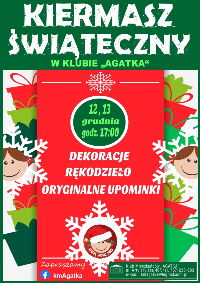 KIERMASZ ŚWIĄTECZNY W KLUBIE "AGATKA"