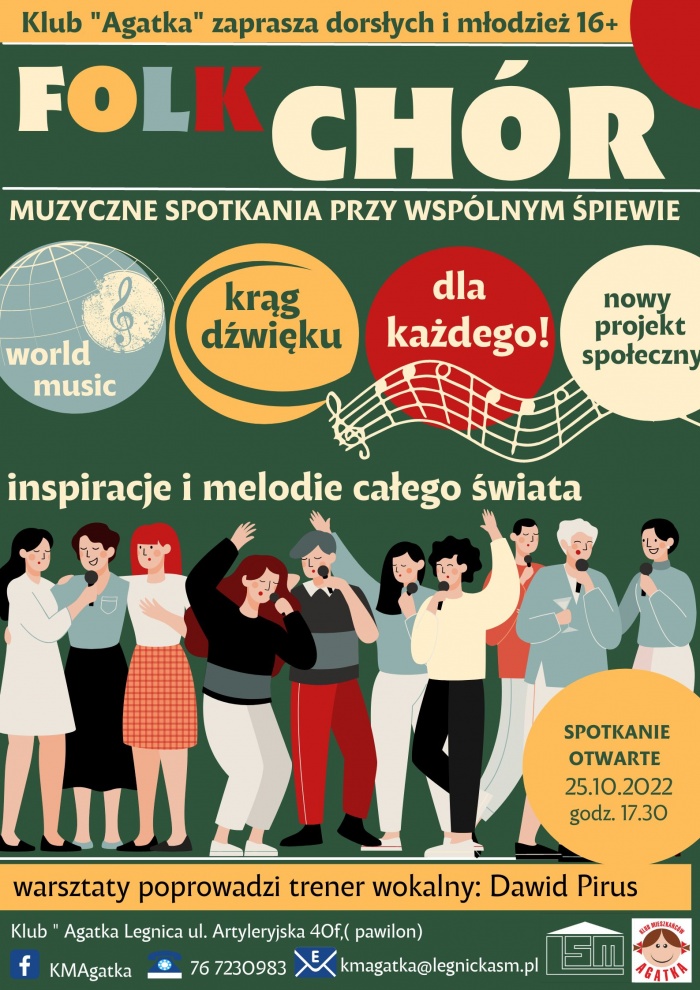 FOLK CH&Oacute;R - NOWY PROJEKT SPOŁECZNOŚCIOWY W Klubie " Agatka".