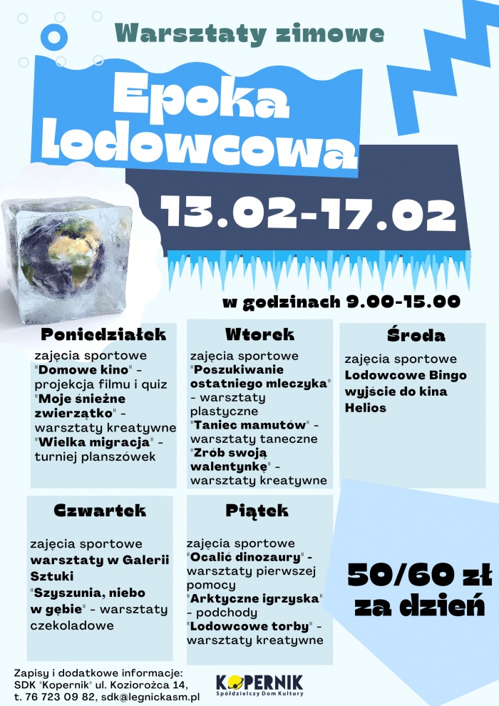 Warsztaty zimowe - epoka lodowcowa