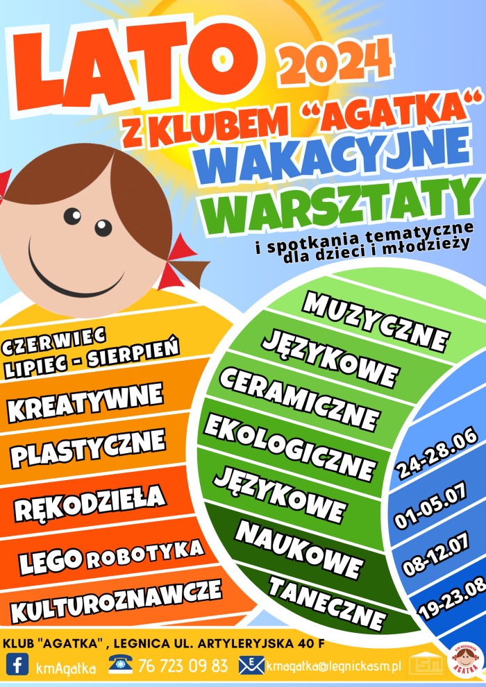 Lato 2024 z Klubem "Agatka" &ndash; WAKACYJNE WARSZTATY I SPOTKANIA