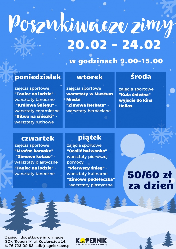 Warsztaty zimowe - poszukiwacze zimy