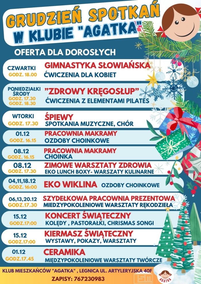 Grudzień spotkań w klubie Agatka