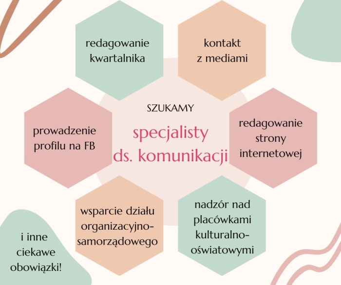 Legnicka Sp&oacute;łdzielnia Mieszkaniowa ul. Gwiezdna 8 ogłasza nab&oacute;r ofert na stanowisko specjalisty ds. komunikacji.