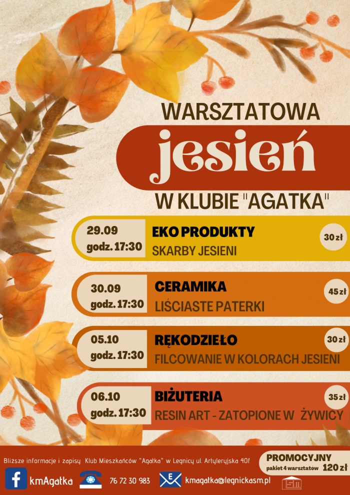 WARSZTATOWA JESIEŃ W KLUBIE "AGATKA"