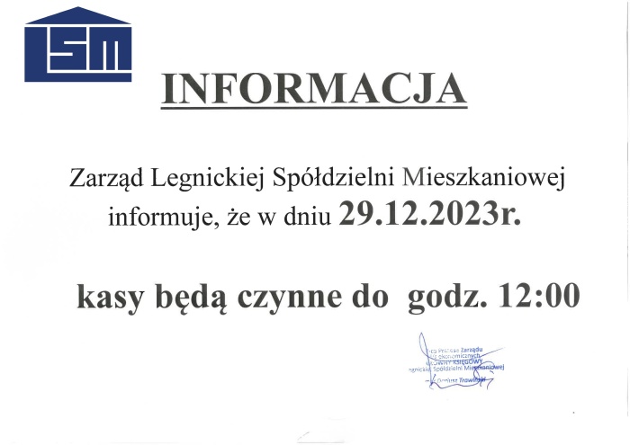 Ważna informacja!