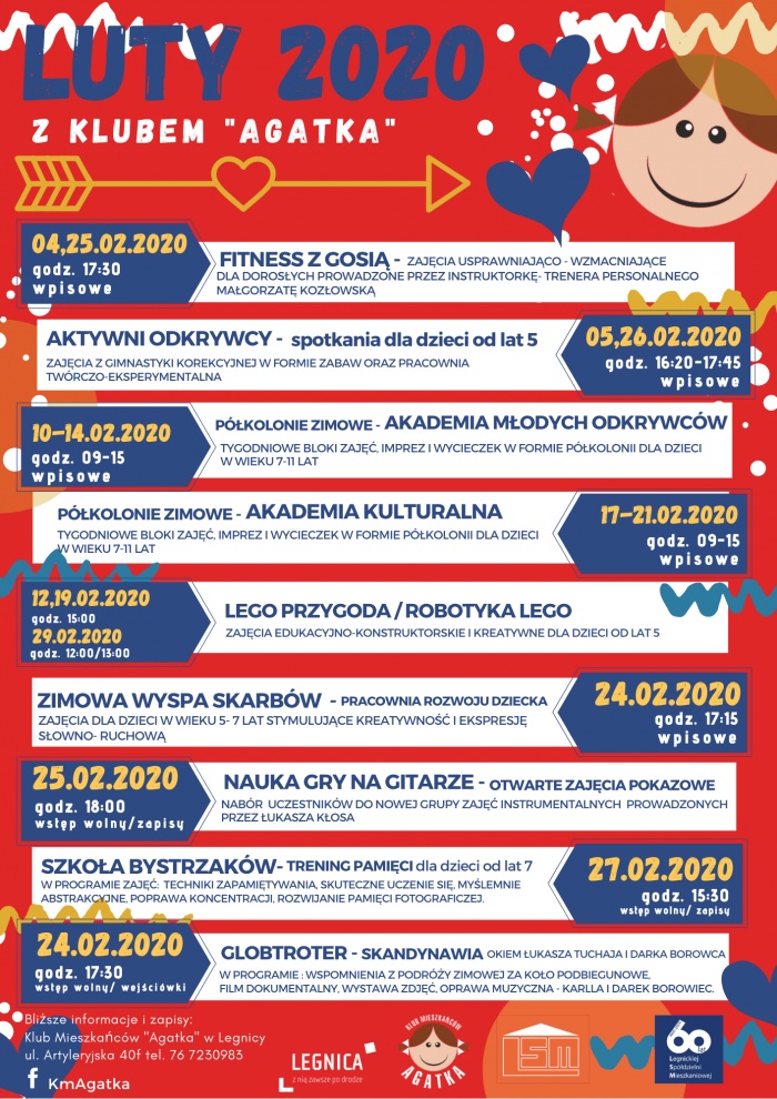 Zapraszmy w Lutym do Klubu "Agatka"